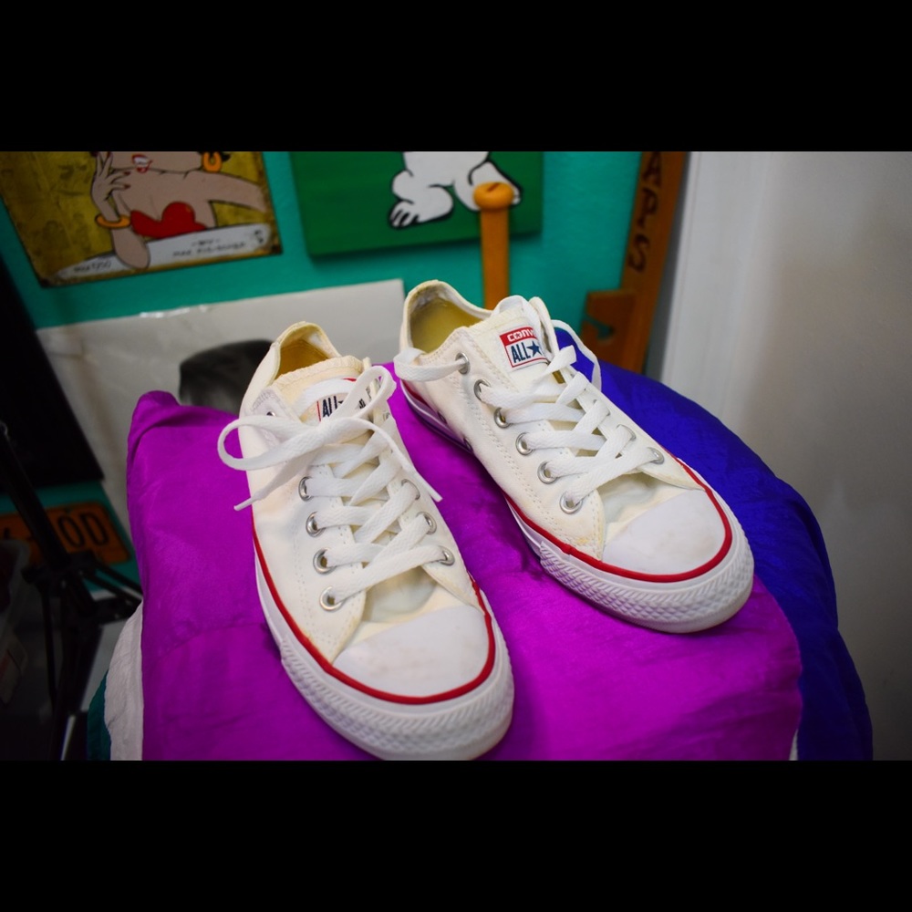 White Low Top Converse